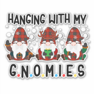 Sticker Joli suspendu avec mes gnomes de Noël 