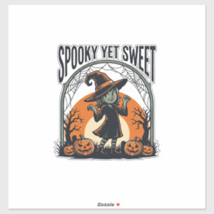 Sticker Joli T-shirt vintage de sorcière d'Halloween effra