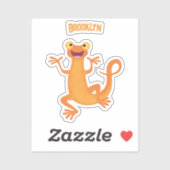 Sticker Joli triton orangé joyeux (Feuille)