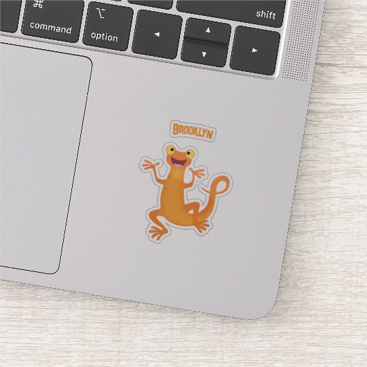 Sticker Joli triton orangé joyeux (Détail)