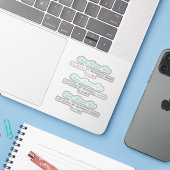 Sticker Joli Turquoise Script Clean Lip Gloss Maquillage (Ordinateur portable avec iPhone)
