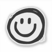 Sticker Joli visage de sourire noir (Devant)