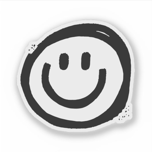 Sticker Joli visage de sourire noir (Devant)