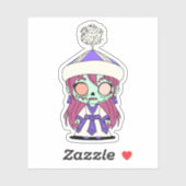 Sticker Joli Zombie kirghize (Feuille)