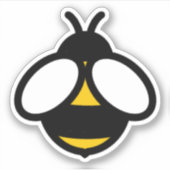 Sticker Jolie abeille au miel, bourdon (Devant)