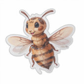 Sticker Jolie abeille caricaturale (Devant)