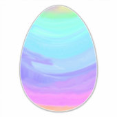 Sticker Jolie aquarelle arc-en-ciel Oeuf de Pâques (Devant)