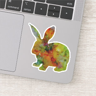 Sticker Jolie aquarelle Rabbit
