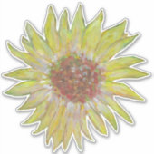 Sticker Jolie aquarelle Sunflower Art (Devant)