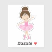 Sticker Jolie Brunette Ballerina (Feuille)