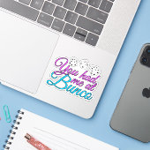 Sticker Jolie Bunco Jeu Nuit Pink Blue Dice (Ordinateur portable avec iPhone)