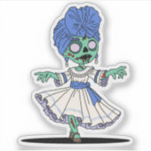 Sticker Jolie Cubaine Zombie (Devant)
