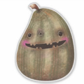 Sticker Jolie décoration Halloween Citrouille Éffrayant (Devant)