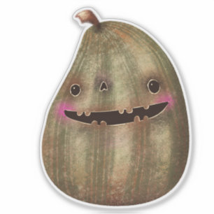 Sticker Jolie décoration Halloween Citrouille Éffrayant