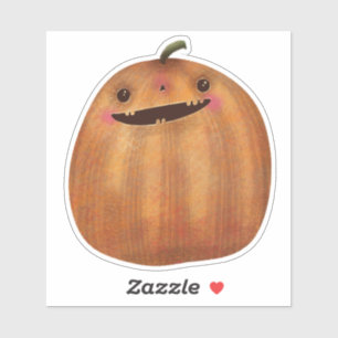 Sticker Jolie décoration Halloween Citrouille Éffrayant