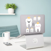 Sticker Jolie Dents King & Queen (Ordinateur portable sur le bureau)
