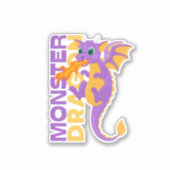 Sticker Jolie et adorable Monster Dragon enfants (Devant)