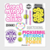 Sticker Jolie feuille d'autocollant de pickleball 007, gra (Feuille)