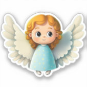 Sticker Jolie fille Angel adorable dessin de dessin graphi (Recto)