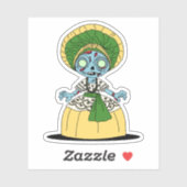Sticker Jolie fille zombie brésilienne (Feuille)