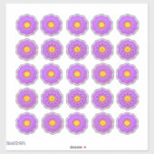 Sticker Jolie Fleurs De Fleur De Fleur De Fleur Rose (Feuille)