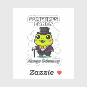 Sticker Jolie Grenouille Élégante Parfois Chic Toujours Sc
