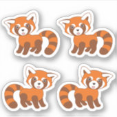 Sticker Jolie langue rouge panda, ensemble 4 (Devant)