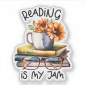 Sticker Jolie lecture jam mot art (Devant)