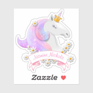 Sticker Jolie licorne rose Princesse Étincelles