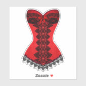 Sticker Jolie lingerie rouge et noire (Feuille)
