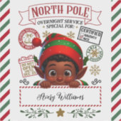 Sticker Jolie livraison spéciale Elf de Noël de Père Noël (Devant)