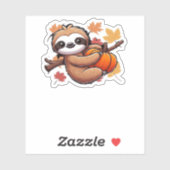 Sticker Jolie machine à dessin avec Citrouille - Saison d' (Feuille)