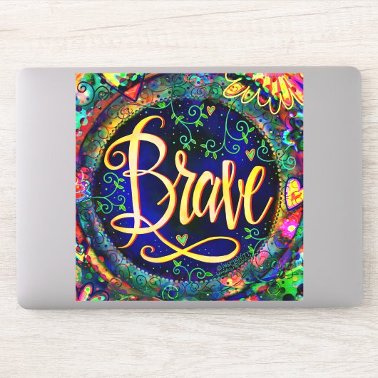 Sticker Jolie Marine Florale Brave Inspirivity (Ordinateur)