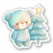 Sticker Jolie Ours et Noël (Devant)