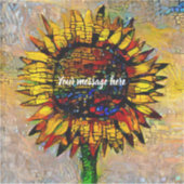 Sticker Jolie peinture Abstraite de tournesol (Devant)