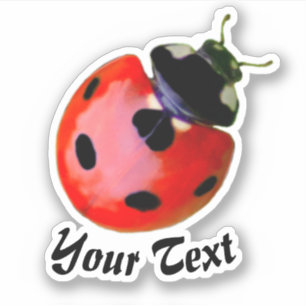 Sticker Jolie petite coccinelle apporte chance et fortune