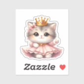 Sticker Jolie petite Kitten Princesse (Feuille)