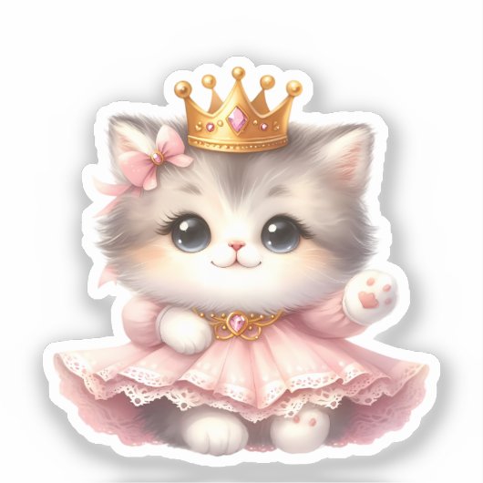Sticker Jolie petite Kitten Princesse (Recto)
