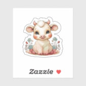 Sticker Jolie petite vache (Feuille)