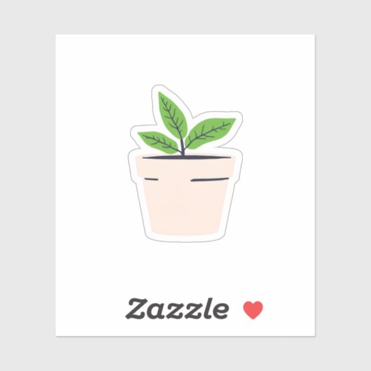 Sticker Jolie plante (Feuille)