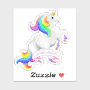 Sticker Jolie princesse Rainbow Unicorn