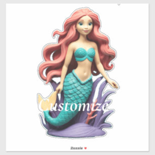Sticker Jolie sirène rousse Thunder_Cove