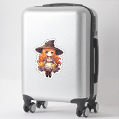 Sticker Jolie sorcière éffrayante (Sur valise)