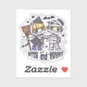Sticker Jolie sorcière et maman (Feuille)