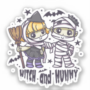 Sticker Jolie sorcière et maman