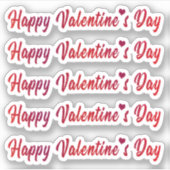 Sticker Jolie typographie Heureuse Sainte-Valentin (Devant)