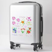 Sticker Jolies décorations florales (Sur valise)