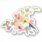 Sticker Jolies fleurs aquarelles (Devant)