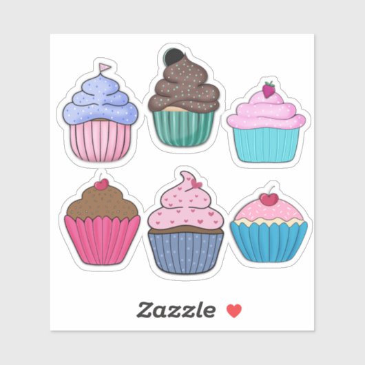 Sticker Jolies gâteaux (Feuille)