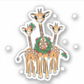 Sticker Jolies Giraffes de Noël (Devant)